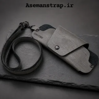 کیف عینک چرم به همراه بند عینک